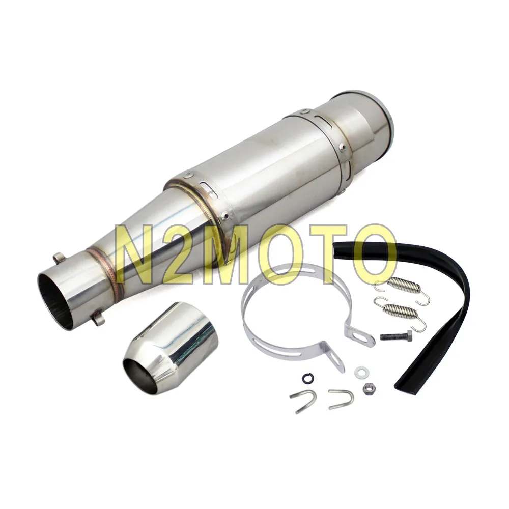 

38mm 51mm Slip On Motorcycle Exhaust Muffler GP Silencer Pipes with Db killer for ATV Quad Racing Street Bike 125cc-1000cc