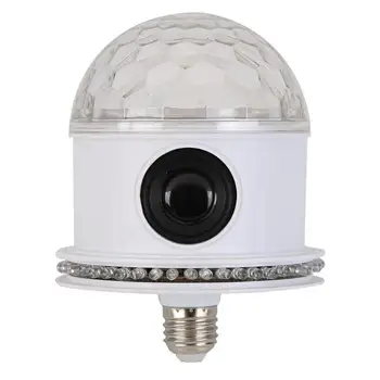 

48LED E27 Colorful Bluetooth Magic Ball Light Sun Rotating Light Smart Subwoofer Cross-border Voice Control Bluetooth Light