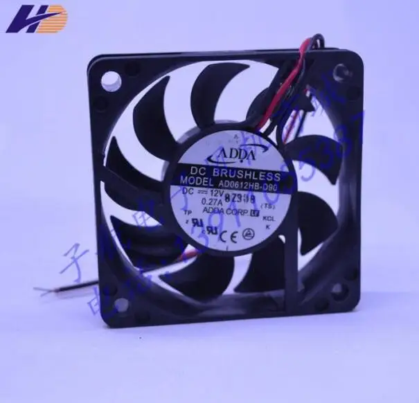 ADDA AD0612HB D90 6015 12V 0.27A 2 wire fan box fanFans & Cooling AliExpress