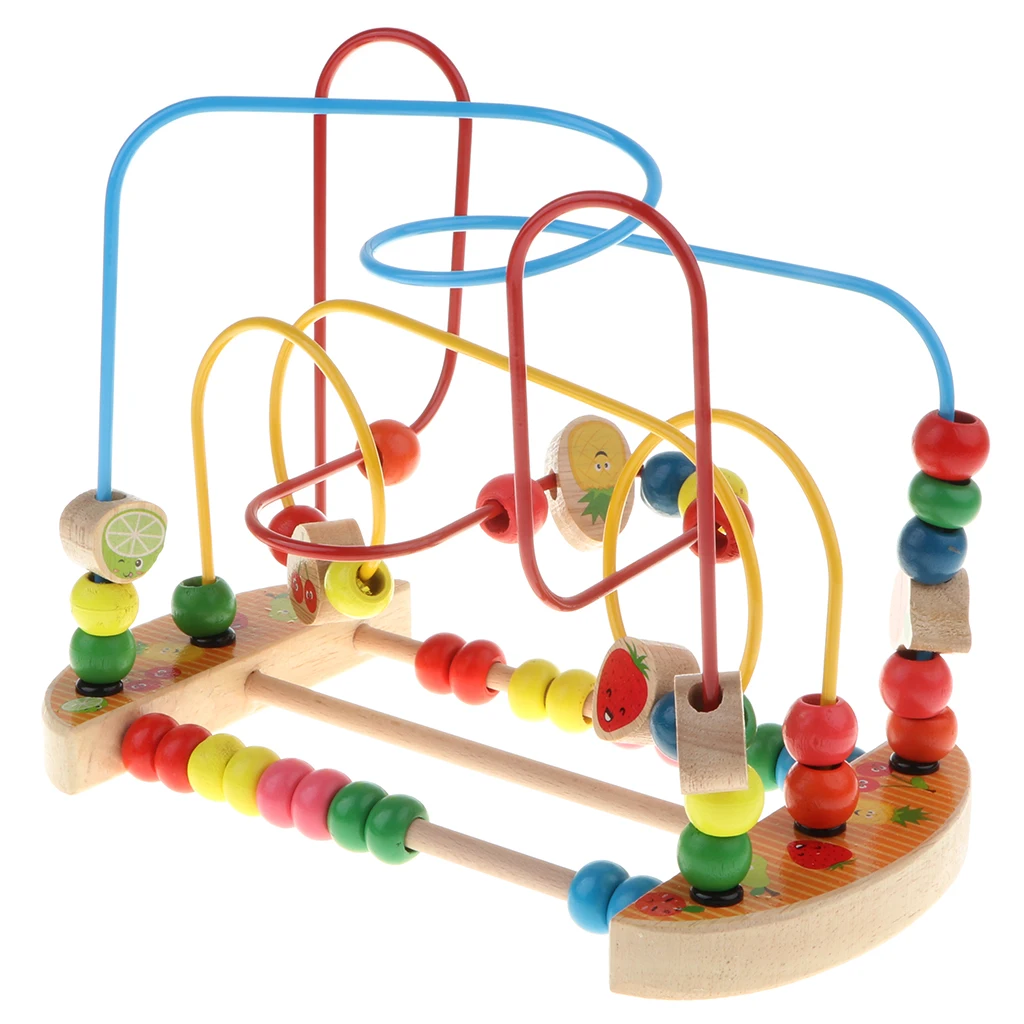 Деревянные круглые бусины математическая игрушка ЛАБИРИНТ горки игрушки раннего развития головоломки счетные бусины цифры игры для детей
