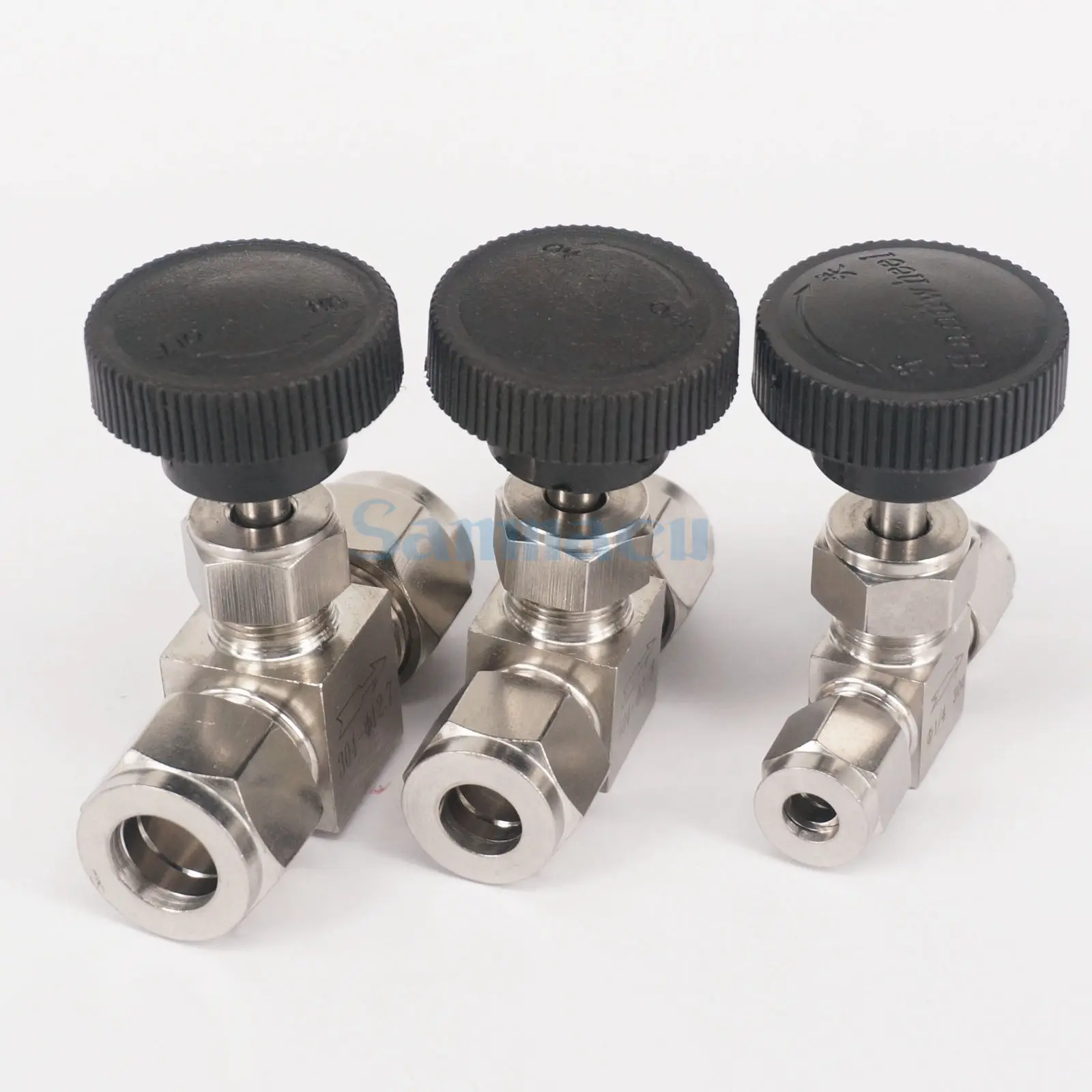 

Fit Tube O/D 3mm To 16mm 1/8" To 1/2" SS304 Shut Off Valve Flow Control Needle Valve Compression Fitting