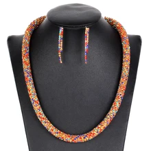 MINHIN, изящные свадебные ювелирные наборы, сверкающее Колье со стразами, ожерелье, серьги, набор свадебных ювелирных изделий