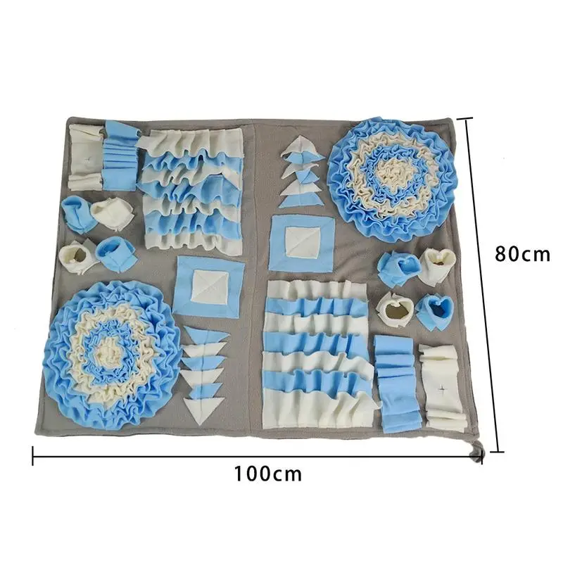 Большой Размеры собака сопеть Сращивание коврик для собак nosework площадка игрушечное одеяло для домашних животных, обучение медленное Кормление собака Кот Еда коврики - Цвет: Белый