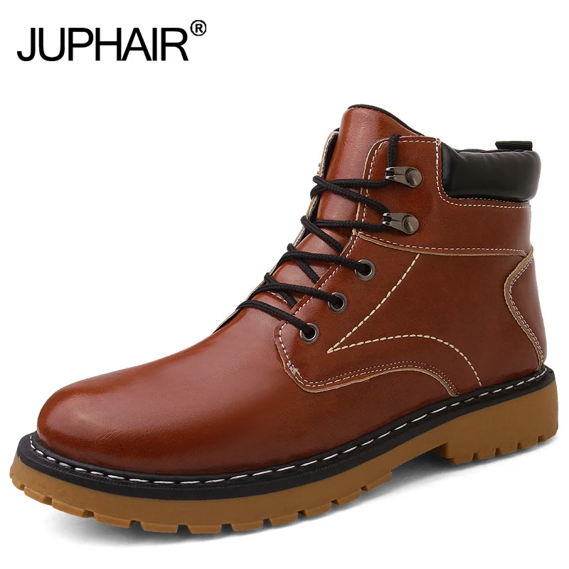 

Male British Wind High Men's Casual Shoes Leather Winter Men Retro Tools Martin Boots Tide Casual Single Men Shoe Hot Short Tube