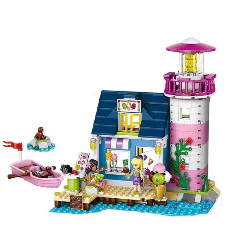 478pcs Bela DIY Models Compatible legoing 41094 Friends Heartlake Lighthouse Kits Building Blocks Bricks Toys for children bela city heartlake food market diy building blocks set mia maya figures bricks compatible with l brand toys for children gift