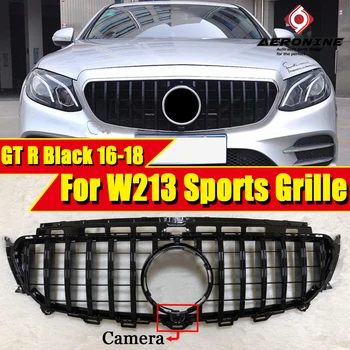 

For Mercedes Benz E Class W213 GTS Style Grille ABS Black E43 look Front Grill E200 E250 E300 E350 E400 front bumper grills 16-
