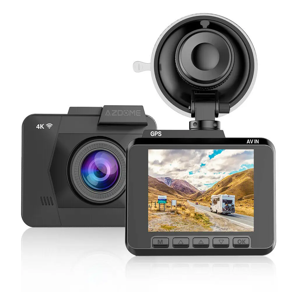 Автомобильный видеорегистратор AZDOME M06 4K HD 2160 P/24FPS ультра gps Wi Fi парковки монитор
