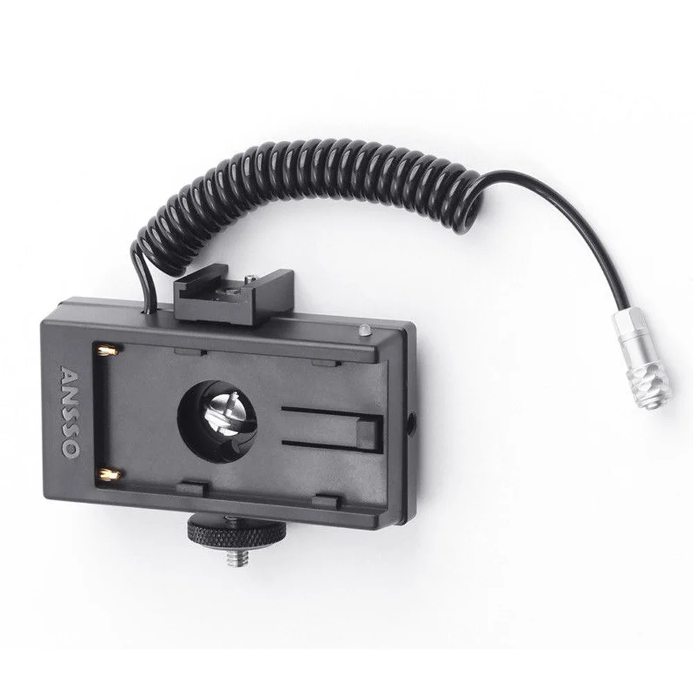 

Ansso 2Pin F970 Battery Power Supply System Mount Plate Aviation Connector for BMD BMPCC 4K Camera