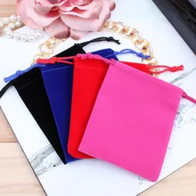 500 шт./лот Улучшенный 7x9 см Бархатный ювелирный Подарочный пакет мешок упаковки веревочная сумка-кисет затягивающийся мешочек