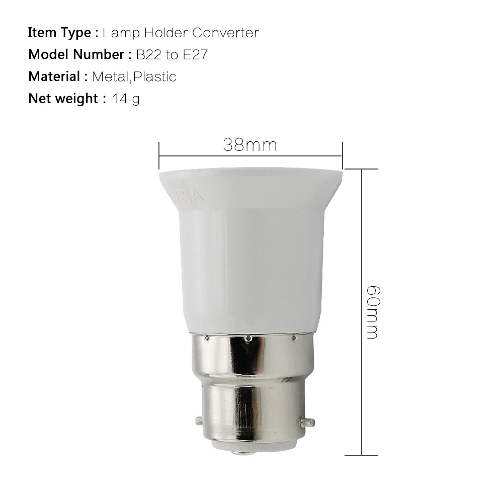 B22 к E27 лампочки гнездо адаптера держателя лампа конвертер