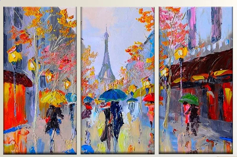 Online Buy Wholesale paris street scene oil painting from