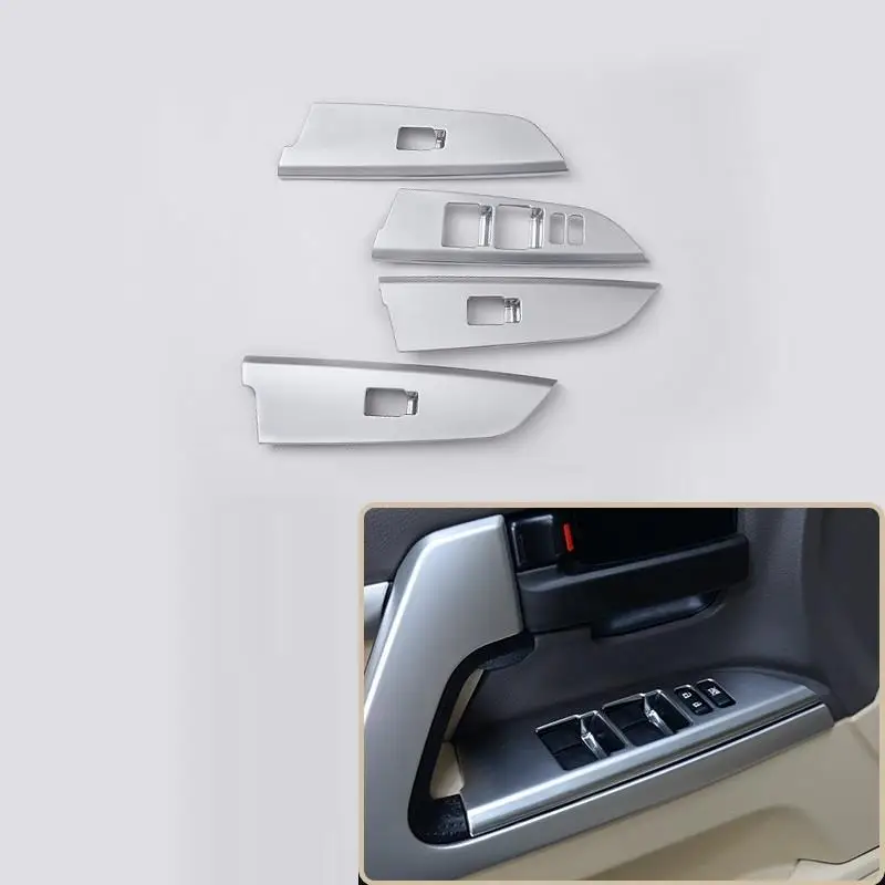 

Car Chromium Decorative Control System Door Handle Interior Fashion Accessory Sticker Strip 18 19 FOR Toyota Land Cruiser