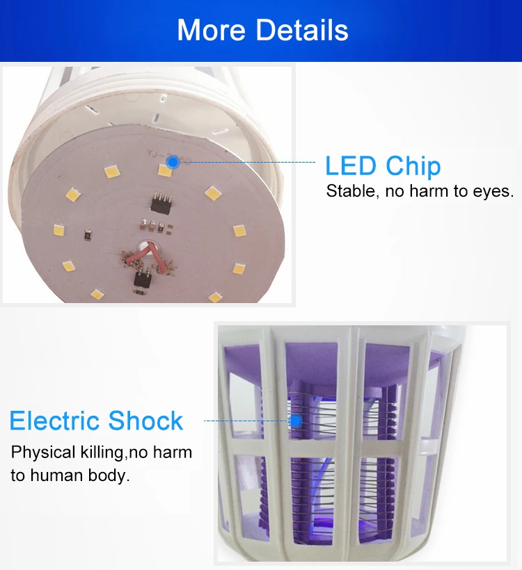 Наклейка от комаров лампы светодиодные лампы E27 110 V 220 V 15 Вт muggen Anti Moustique Electrique ловушка лампа мухобойка