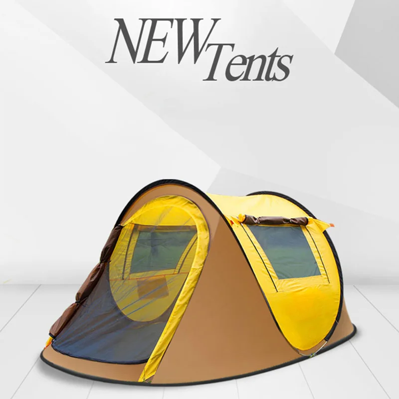

Outdoor Tent 1-2 Person Beach Windproof Waterproof Beach Camping Tent Automatic Speed Open Throwing Pop Up Big Space Tent