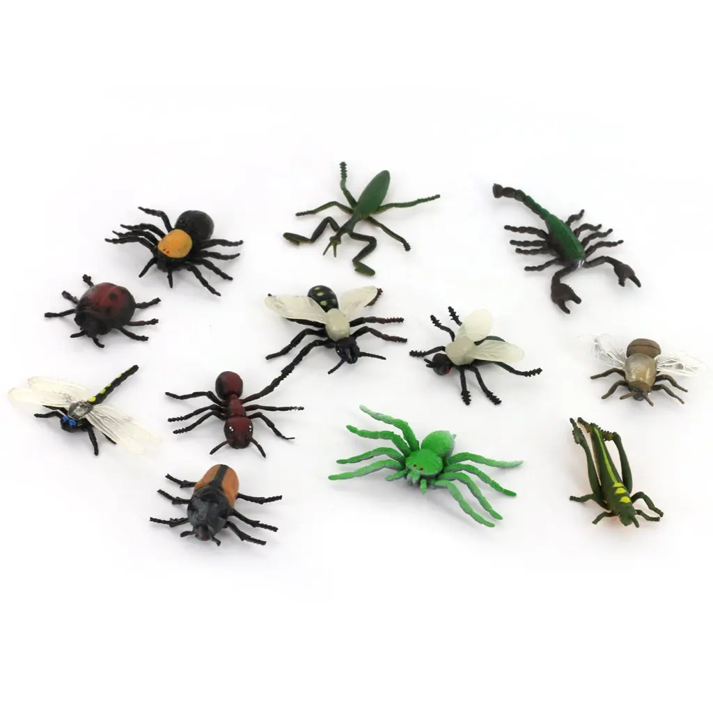 ABWE Best Sale Children s toys insect animal model set 12 pcs Multicolor