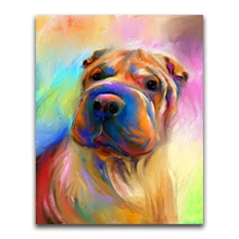 На заказ изображение собаки из страз вышивка крестиком Рождество Санта Клаус Снеговик hibah домашний декор diy pintura Алмазная мозаика Круз Роза