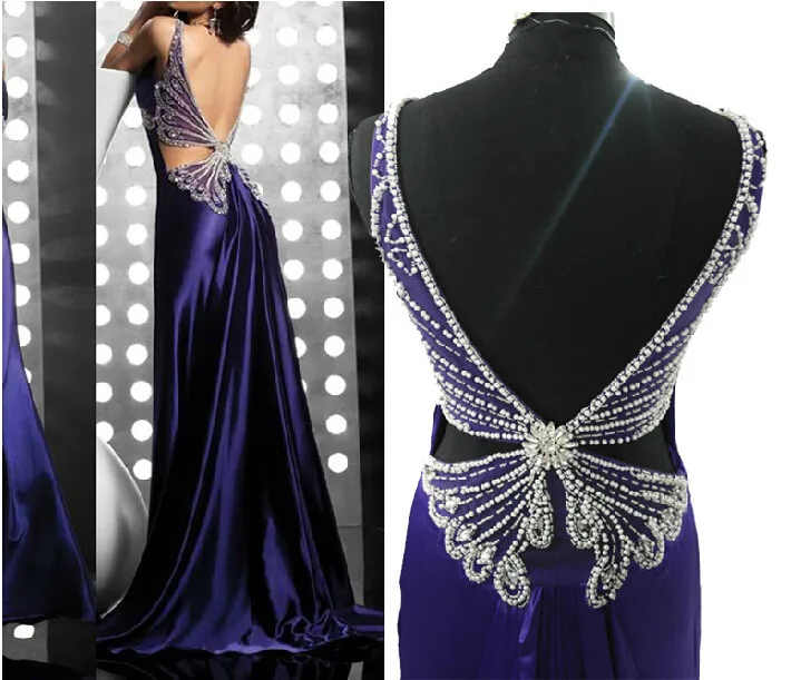 

New Sexy Backless Beaded Mermaid Long Evening Dresses Plus Size Sleeveless V-Neck Prom Gowns Vestidos de noite Abendkleider 2017