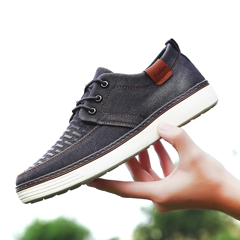 HKL New arrival Low price Mens Breathable High Quality Casual Shoes Jeans Canvas Casual Shoes