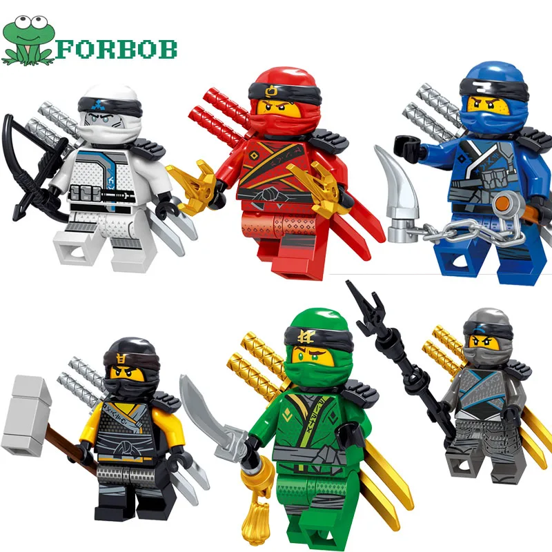 

Compatible Legoings Ninjago Figures LIoyd Zane KAI JAY COLE NYA Building Blocks 2019 New Ninjago Legings Minifigs toys for kids