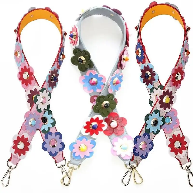 

2019 Strap You Genuine Leather Shoulder Bag Strap With Rivet Women Bag Accessory Bag Strap Ladies Long Strap 4cm Widt