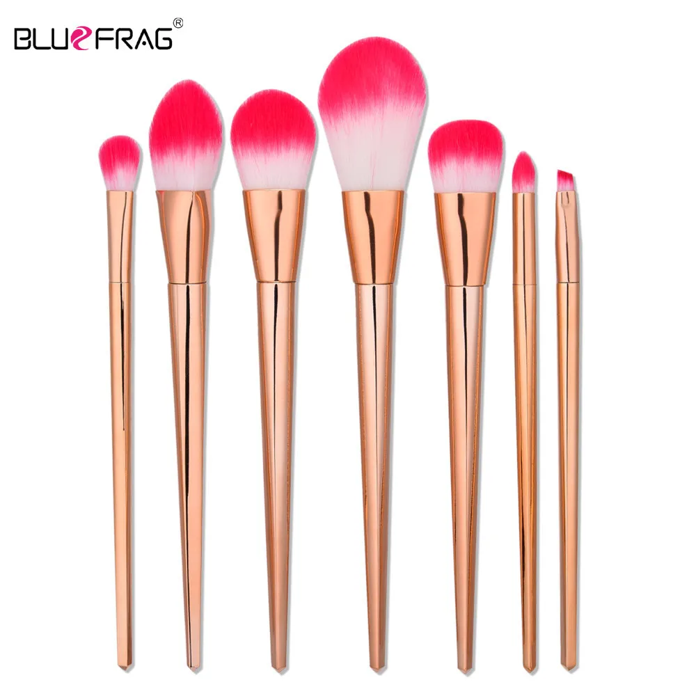 BLUEFRAG 7pcs Makeup Brushes Professional Foundation Eyeshadow Eyeliner Brushing Powder Blush Concealer MakeUp Brush Tool Brand|makeup brushes