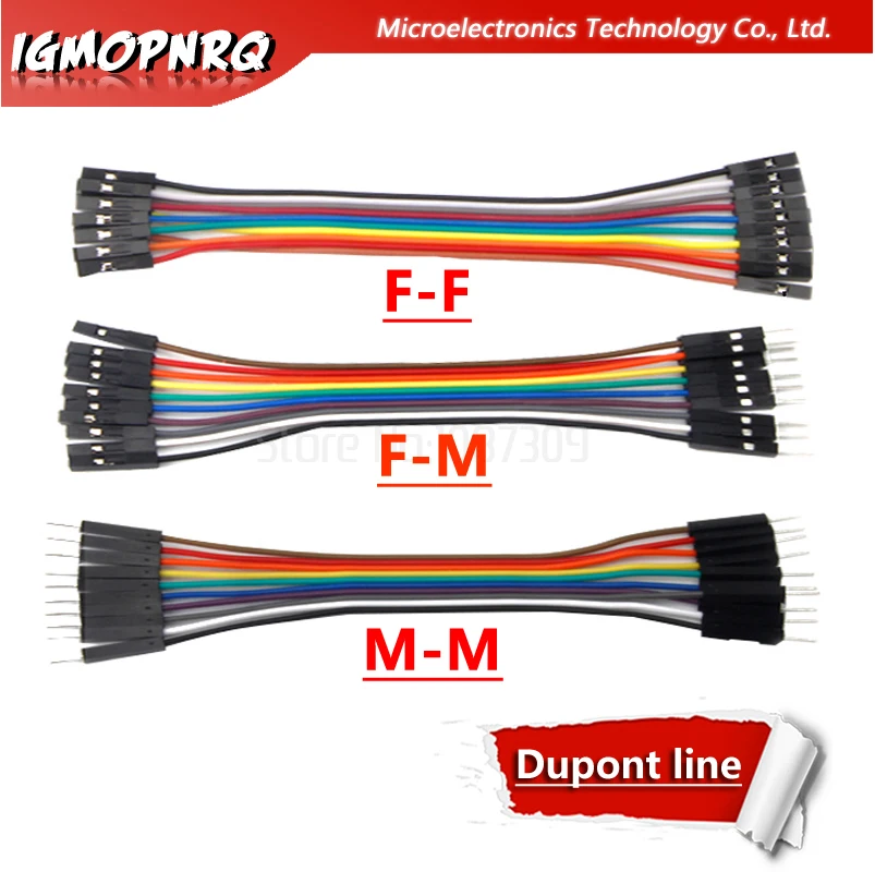 Dupont line 40 шт. 10 см штекер-штекер/штекер-гнездо/гнездо-гнездо/перемычка Кабель |