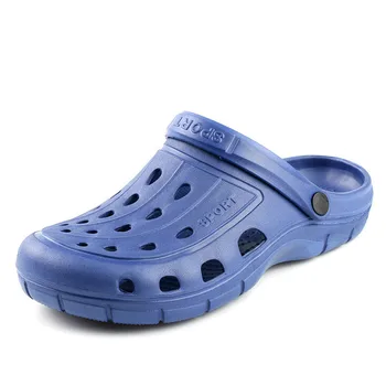 

Dropshipping Summer Men Slippers Soft Bottom Non-slip Beach Shoes Flip Flops Man Outside Openwork Sandals Home Bathroom Slippers
