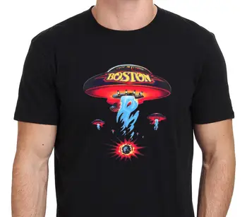 

Boston Rock Band Legend Space Ship Brad Del Logo Men's Black T-Shirt Size S-3XL 2018 Hot Sale New Men'S T Shirt