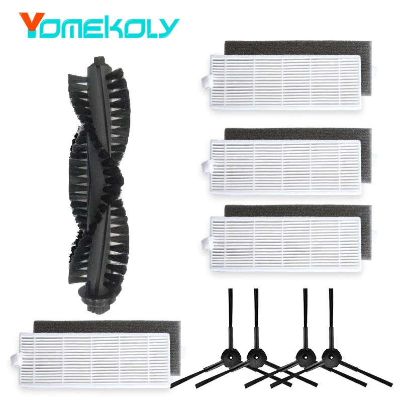 HEPA Filter Main Brush Side Brush For ILIFE A4S Robot Vacuum Cleaner