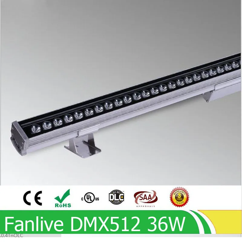 10 шт./лот 36 Вт DMX512 RGB светодиодный настенный светильник AC85-265V или AC24V открытый прожекторы изменить цвет Светодиодный прожектор IP65 водонепроницаемый