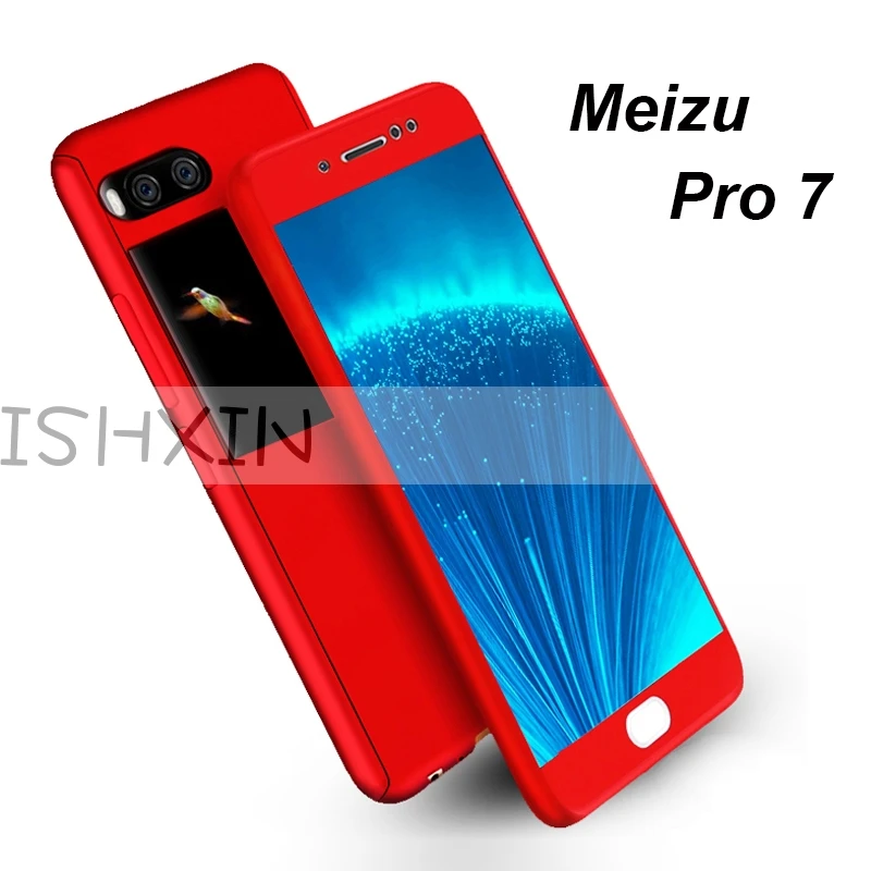 Для Meizu Pro 7 360 градусов полное покрытие чехол s для Чехол с закаленным стеклом M792M
