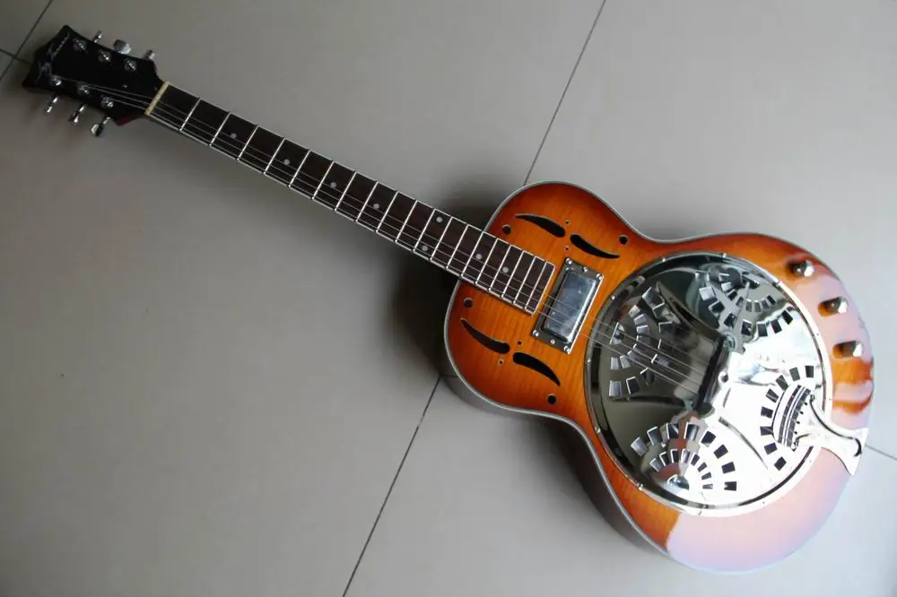Wholesale JAY TURSER JTRES/STR ELECTRIC THINLINE RESONATOR GUITAR In Sunburst 120105