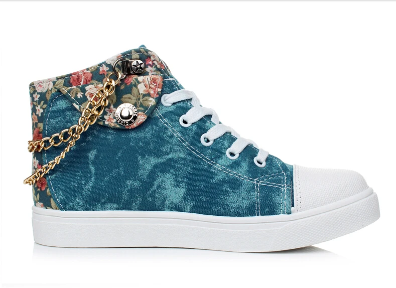 2016 Spring New Collection Flowers font b Women b font Flat Platforms Fashion Casual Jogging Shoes