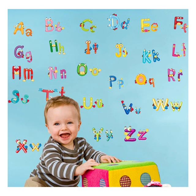 Animals Alphabet Letters Words Wall Sticker Kids Learning