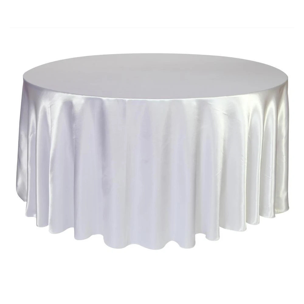 

Luxury Round Satin Tablecloth Solid Color Table Cover Table Cloth For Home Christmas Wedding Restaurant Banquet Party Decoration