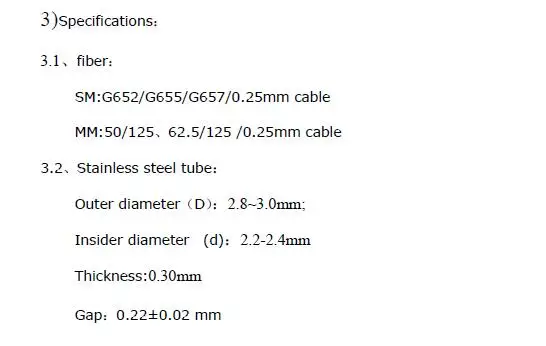 SC LC FC ST UPC 6 Cores Multimode OM1 62.5/125 100M Fiber Armoured 6Fibers Armored Optic Patch Cord Jumper Cable