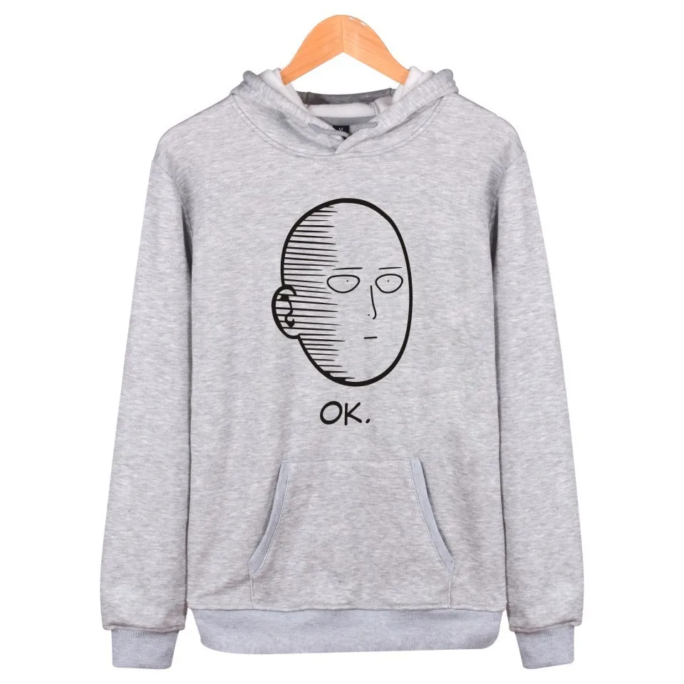 BOOCRE Аниме One Punch Man Косплей Saitama костюмы толстовки круговой Colla с длинным рукавом