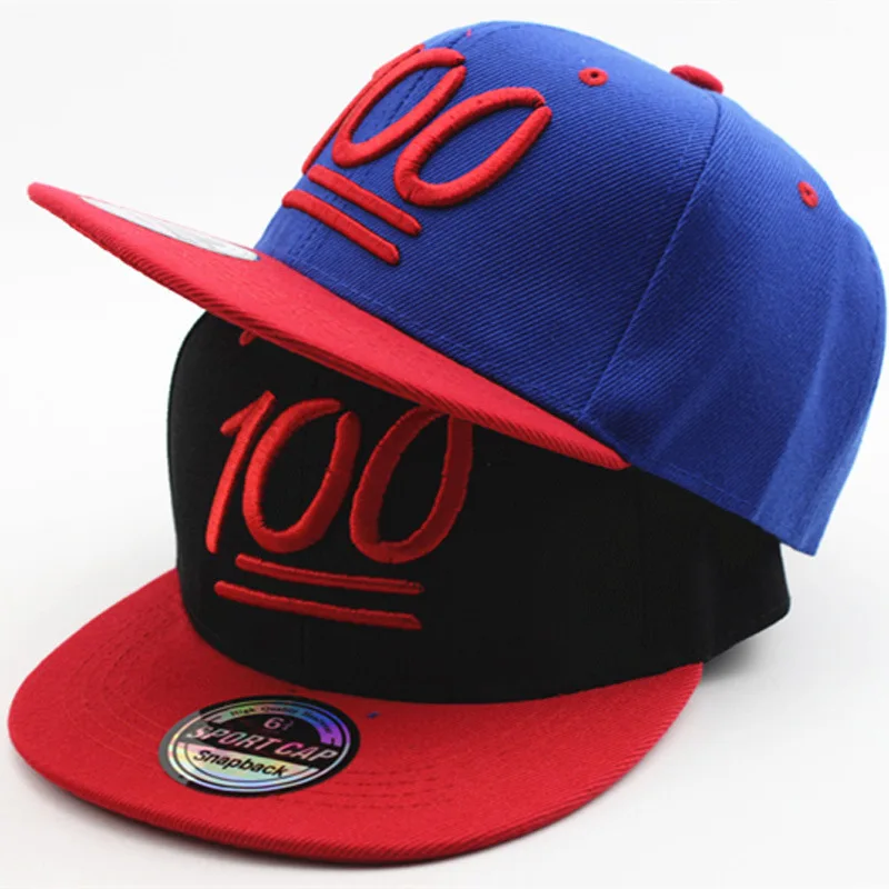 

Fashion Children Baseball Cap Cartoon One hundred Hat Four Seasons Applicable Handsome Str-Dance Hip Hop Cap For Kids Boy Girls