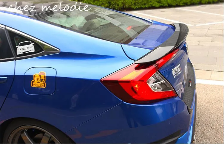 

Different colors painted ABS Car Rear Trunk Spoiler Wing For HONDA Civic 10 2016 2017, without stop light