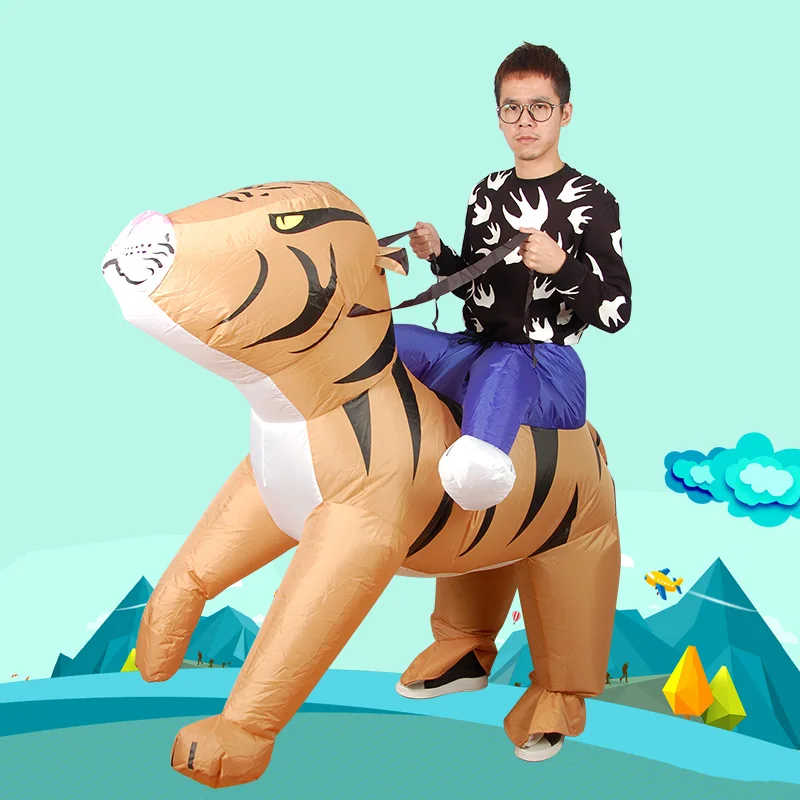 Высокое качество надувные костюмы Тигра для взрослых детей могучий лев всад...
