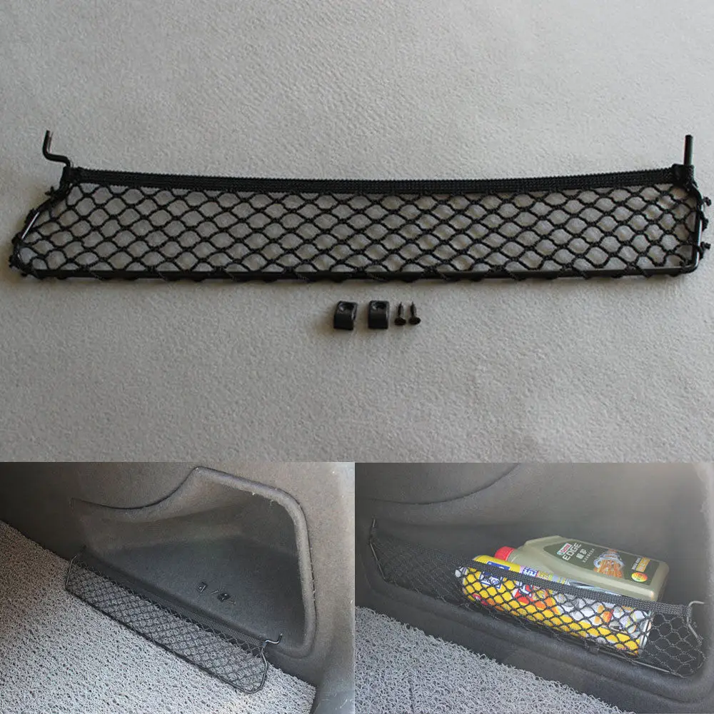 

For 2009-2014 B8 Audi A4 Car Rear Trunk Side Pocket Cargo Net Mesh Luggage Elastic Storage Tidy Bag Racks Automobile Accessories