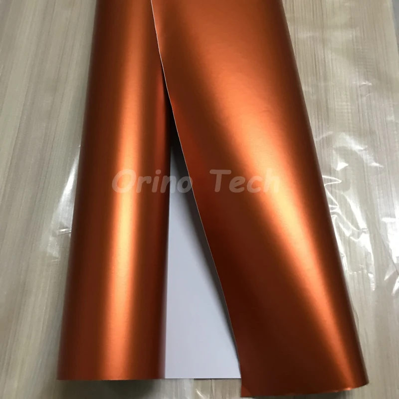 Orange Metallic Satin Vinyl Film Wrap-2
