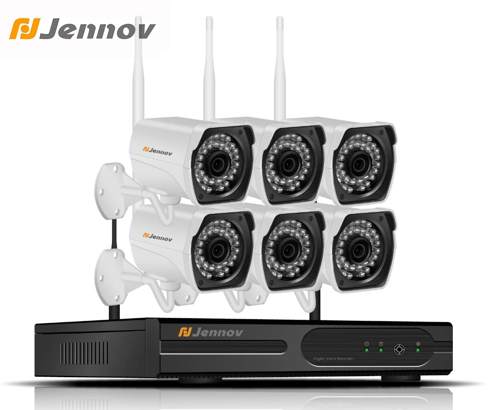 

Jennov 8CH Security Camera System Wireless CCTV System 1080P 2MP HD Video Surveillance Wifi NVR Kit P2P Metal Waterproof Shell