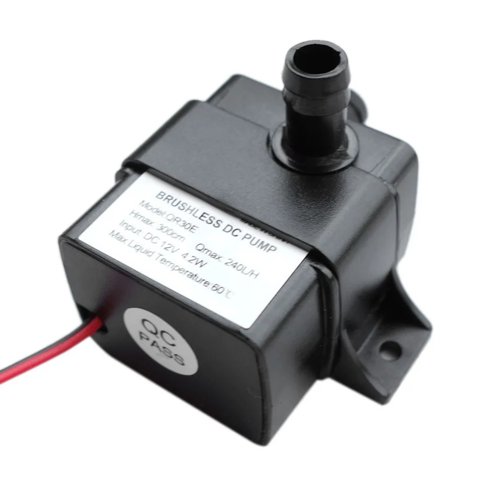 Ultra-quiet DC 12V 4.2W 240L/H Flow Rate Waterproof Brushless Pump Mini Submersible Water Pump QR30E