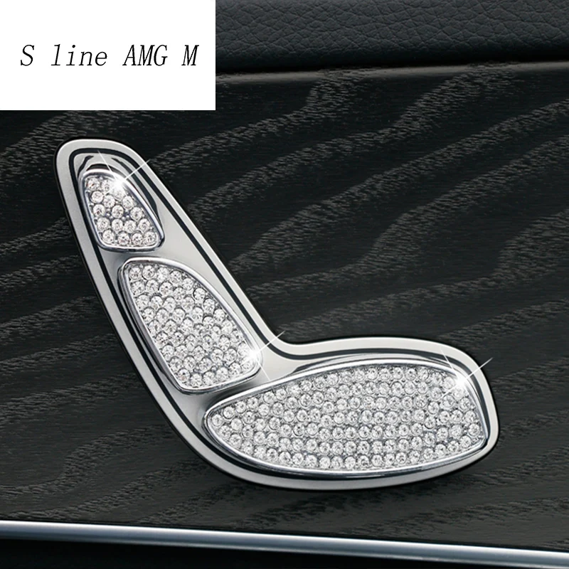 

Car styling seat adjustment buttons dedicated buttons metal decorative sequins for Mercedes Benz C Class W205 GLC accessories
