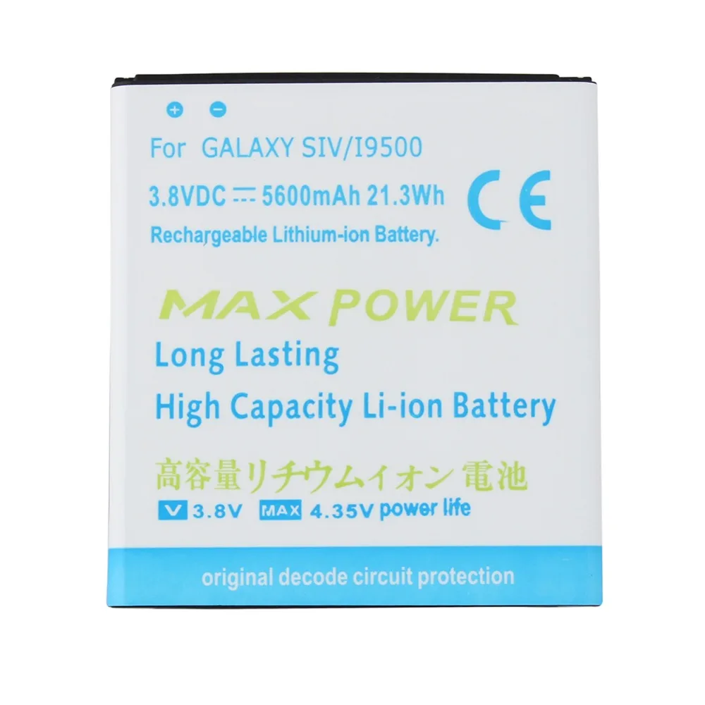 Высокая емкость 5600 мАч расширенная батарея телефона для samsung Galaxy S4 i9500+ синий чехол на заднюю панель для samsung Galaxy S4 i9500