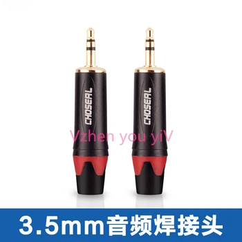 

4pcs/3.5mm audio soldering head, mobile phone earphone head, 3.5mm plug, 3 section plug, AUX wire terminal, small core