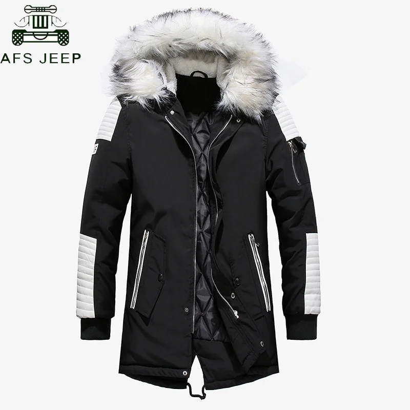 

New 2019 Brand Long Man Winter Jacket Men Warm Military Fur Hooded Parka men Thick Zipper Outwear Parkas Hombre Veste Homme