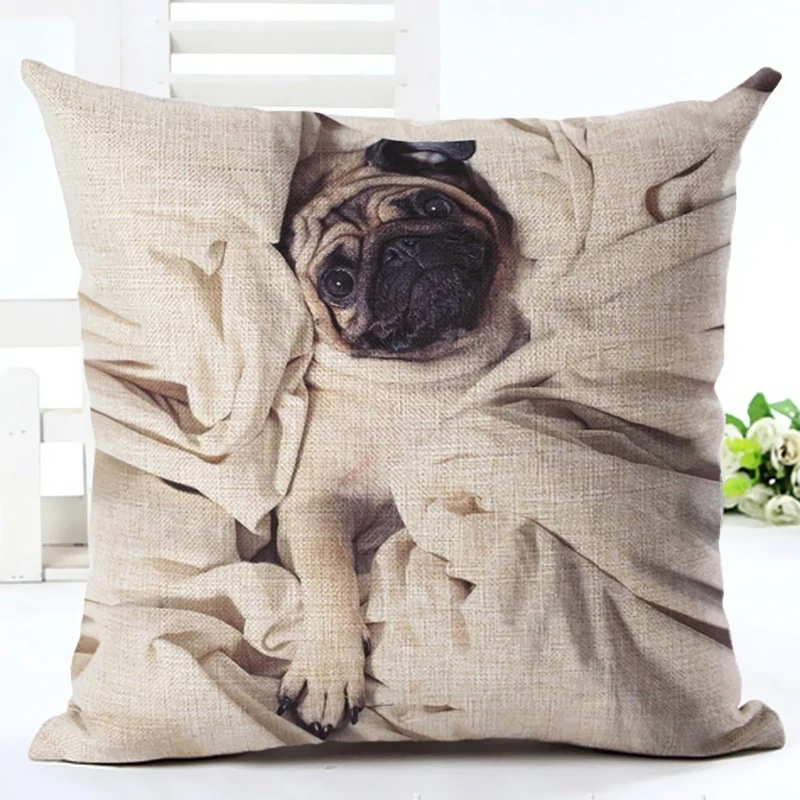 2017 Горячая Распродажа спящий мопс домашняя декоративная подушка для дивана