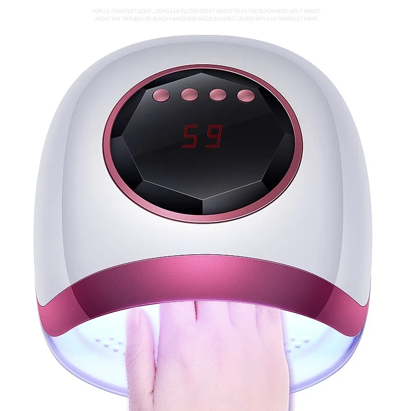 

72W UV LED Nail Lamp Sun Light Manicure Dual Light Infrared Automatic Sensor with LCD Display Non-Blacken Hands Not-Hurt Eyes
